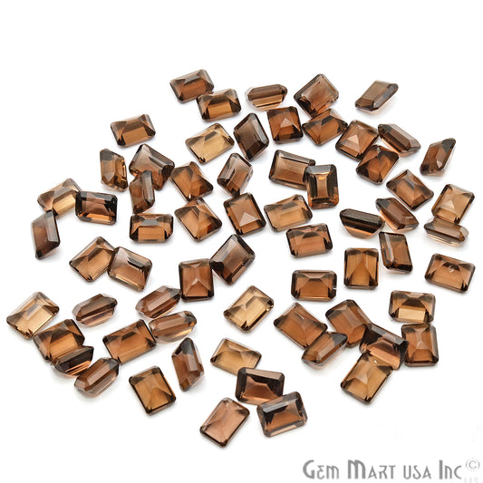 Smoky Topaz Rectangle Shape 6x8mm Faceted Loose Gemstone - GemmartUSA