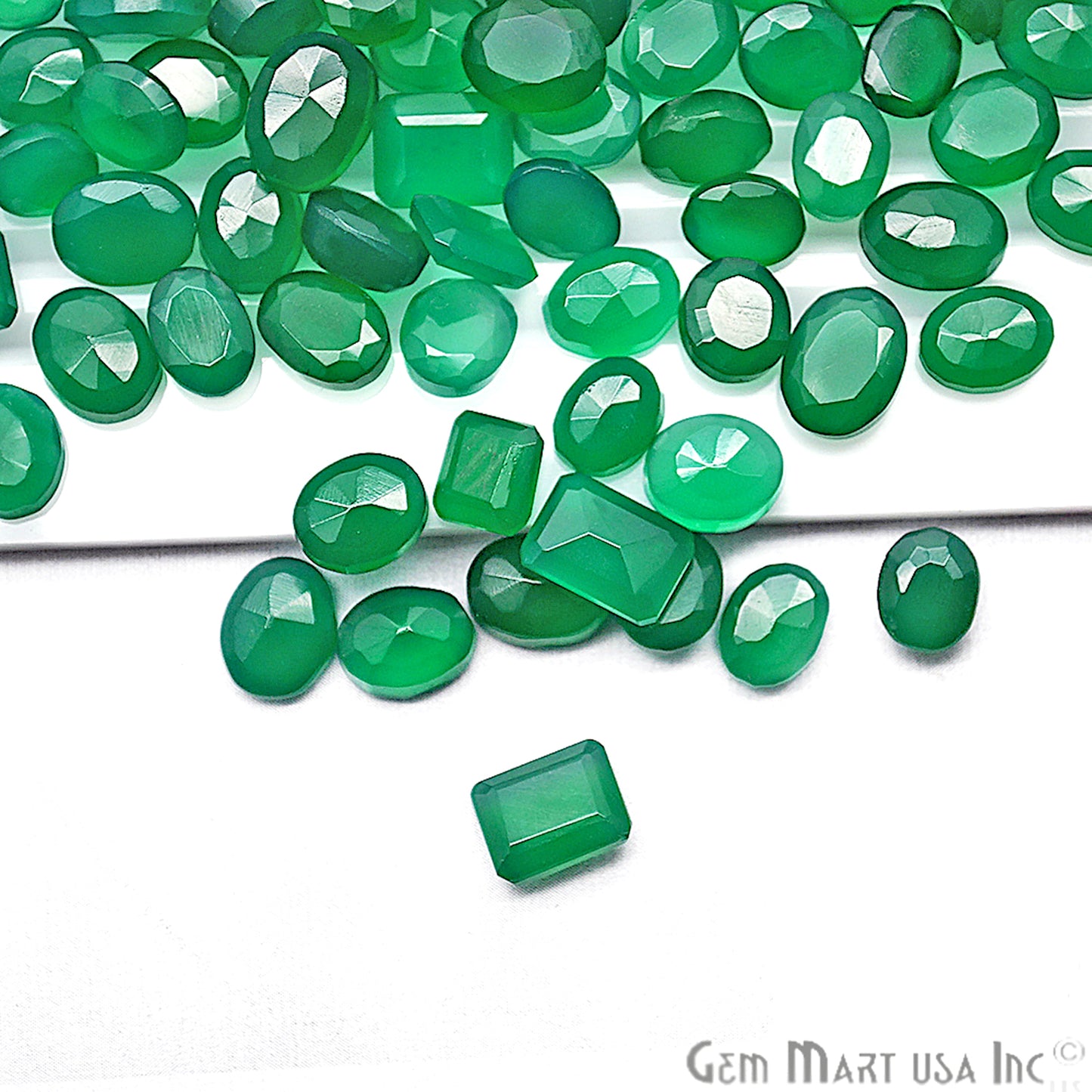 Copy of Green Onyx Mix Shape Wholesale Loose Gemstones - GemMartUSA