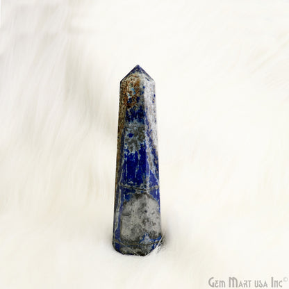 Lapis Gemstone Jumbo Tower Crystal Tower Obelisk Healing Meditation Gemstones 4-5 Inch