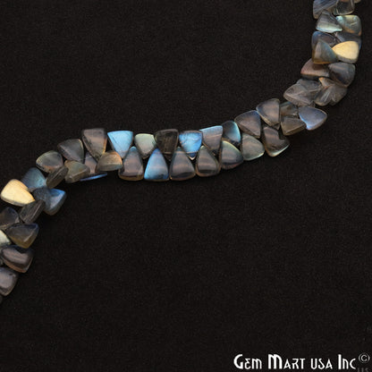 Labradorite Triangle 10x7mm Cabochon Crafting Beads Gemstone Strands 8 Inch - GemMartUSA