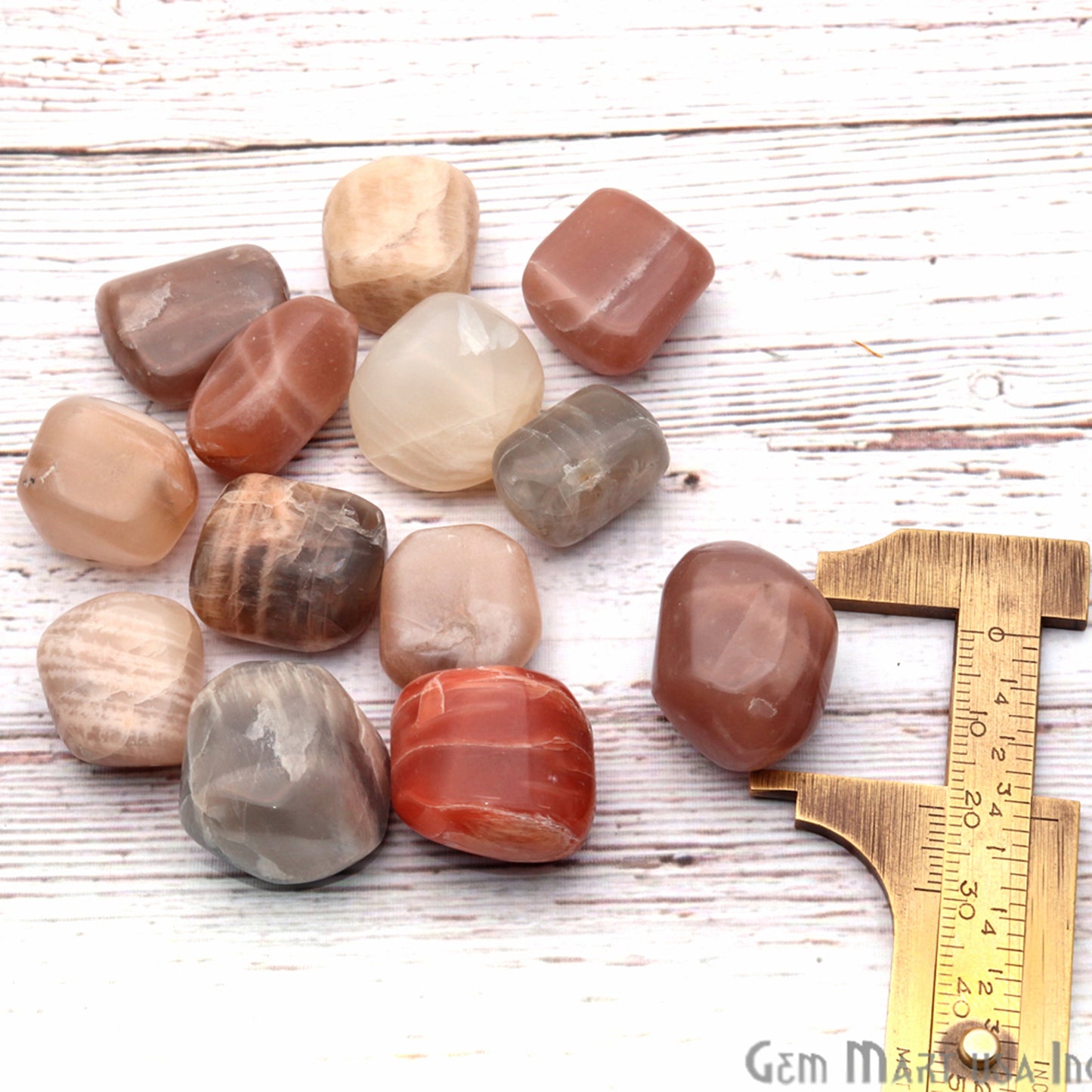 3.53oz Lot Multi Stone Tumbled, Reiki Healing, Beach Stone, Wiccan Stone - GemMartUSA