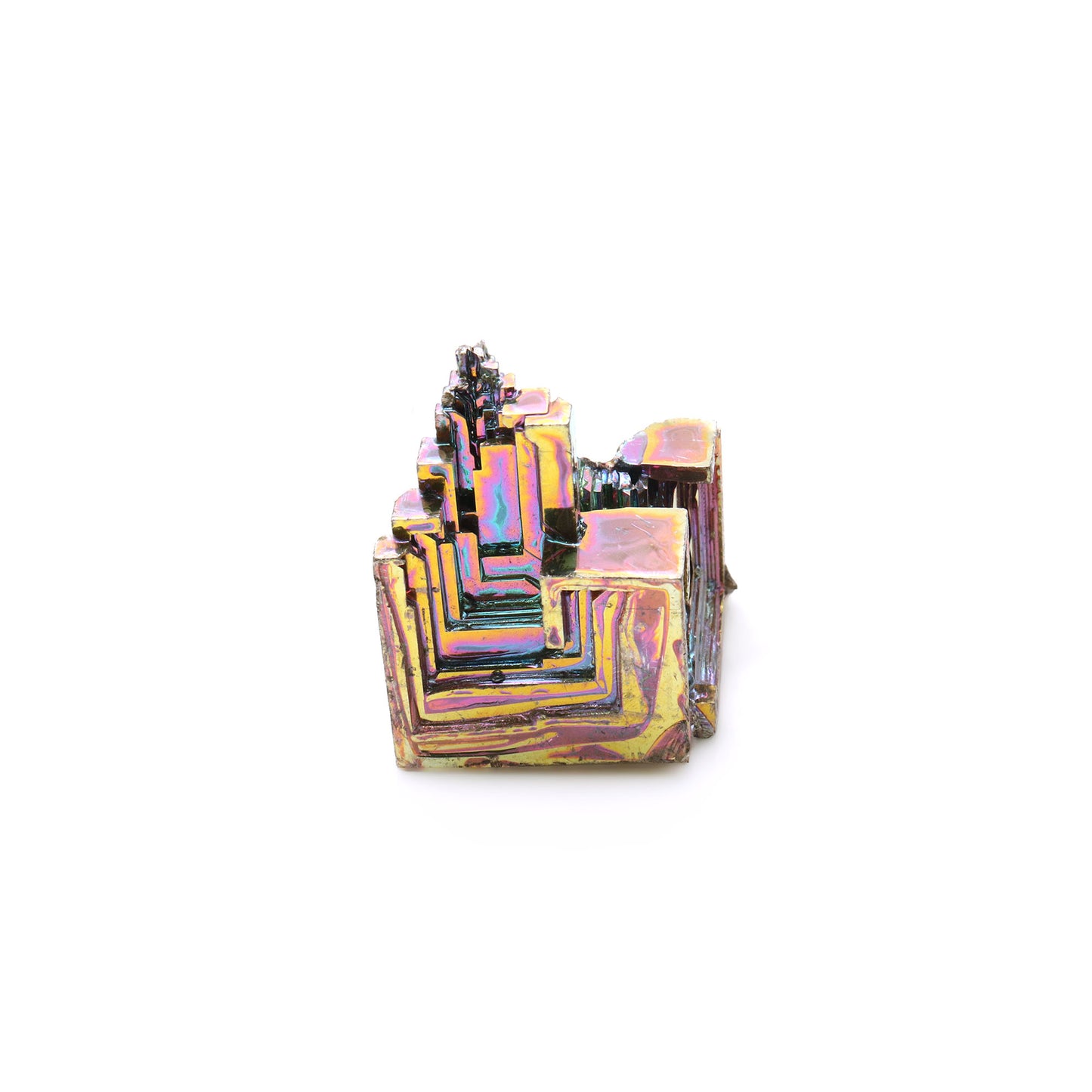 Bismuth Crystal Rainbow Bismuth XXL Crystal Cluster Display Specimen Mineral Decor Pyramid Teaching Tools Stone Educational Rock Peacock Ore