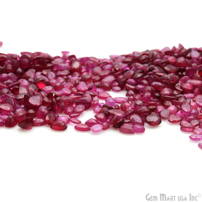 Ruby Wholesale Gemstones, 100% Natural Precious Gems, Pink Faceted Loose Gems, 4-7mm, Oval and Pear, 50 Carats