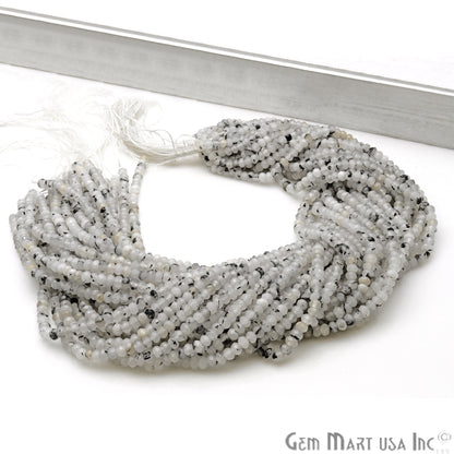 Rutilated Jade 3-4mm Faceted Rondelle Beads Strands 14Inch - GemmartUSA