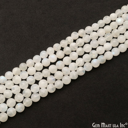 Rainbow Moonstone Cabochon Beads, 13 Inch Gemstone Strands, Drilled Strung Briolette Beads, Cabochon Shape, 8-9mm