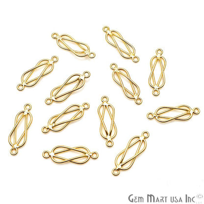 5pc Lot Gold Plated Jewelry Finding, Bracelet Charm, Earring Charm, Round Finding