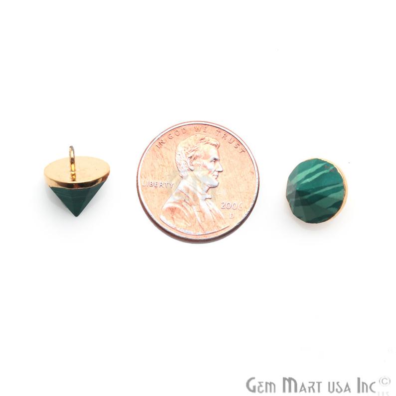 Gemstone 11x10mm Single Point Gold Bracelets Charm Connector