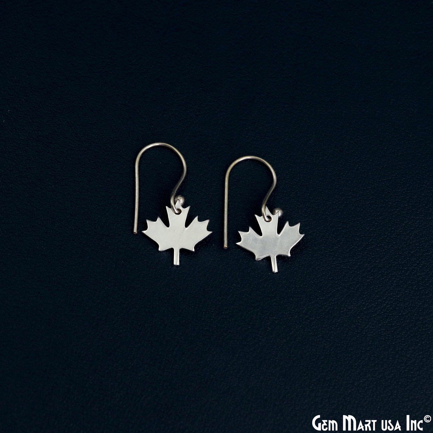 Maple Leaf Shape Laser Finding Silver Plated 15x14.8mm Charm For Bracelets & Pendants