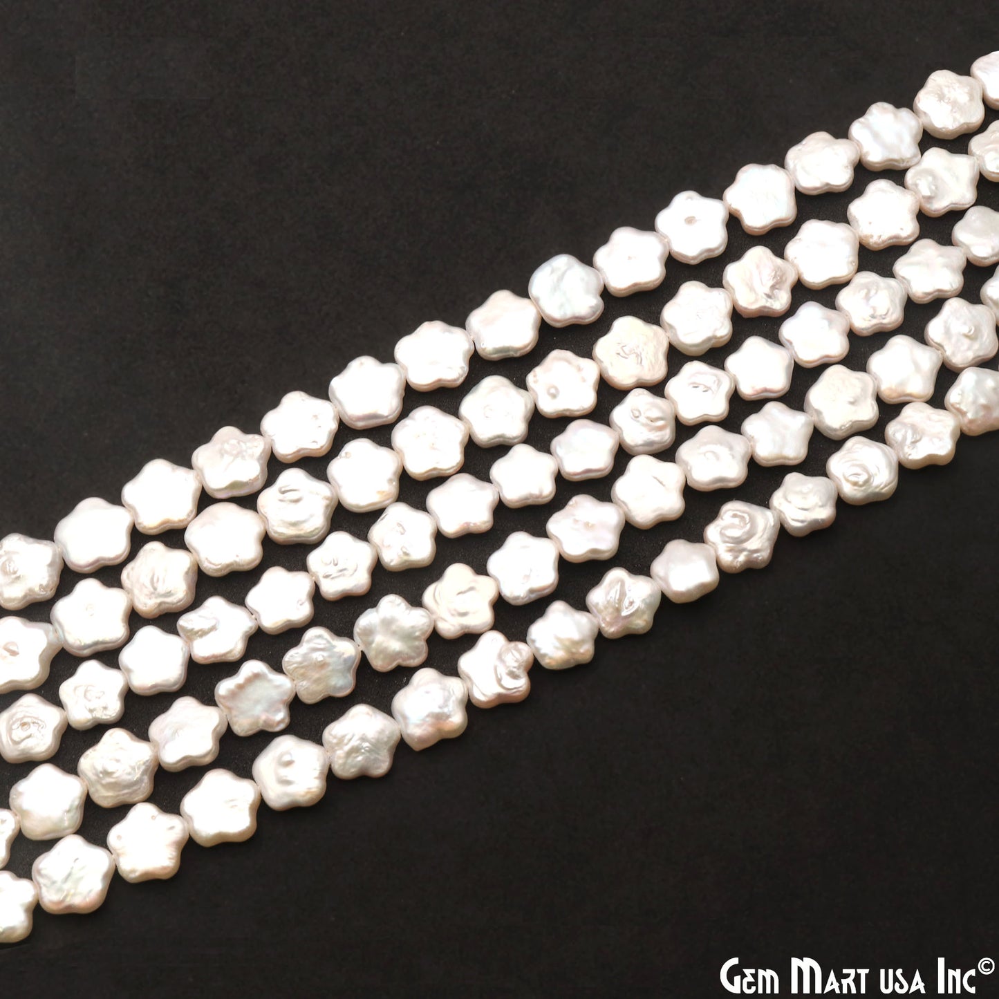 Pearl Rough Beads, 16 Inch Gemstone Strands, Drilled Strung Briolette Beads, Free Form, 10mm