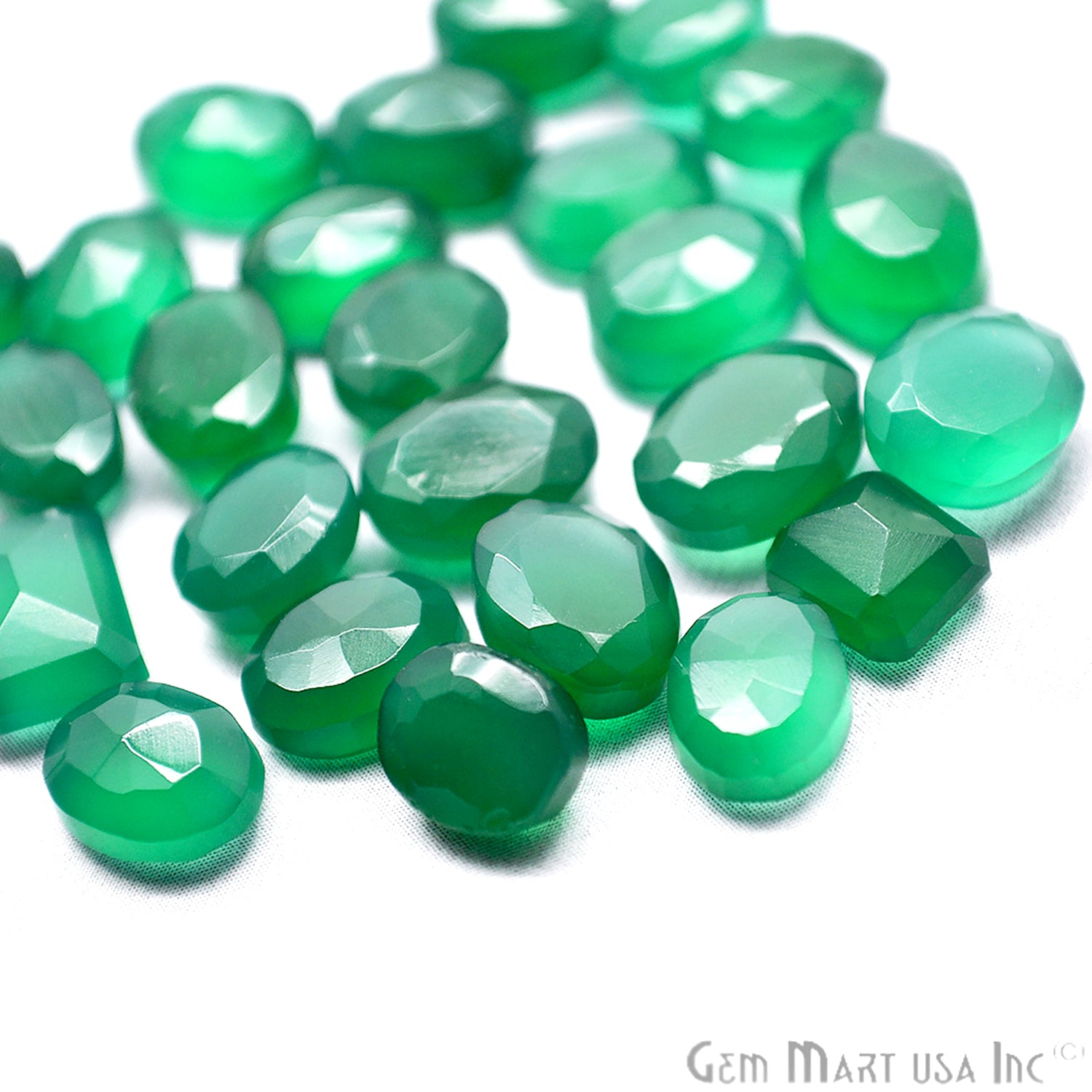 Copy of Green Onyx Mix Shape Wholesale Loose Gemstones - GemMartUSA