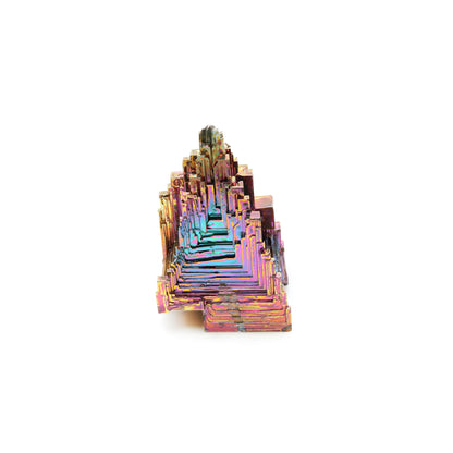 Bismuth Crystal Rainbow Bismuth XXL Crystal Cluster Display Specimen Mineral Decor Pyramid Teaching Tools Stone Educational Rock Peacock Ore