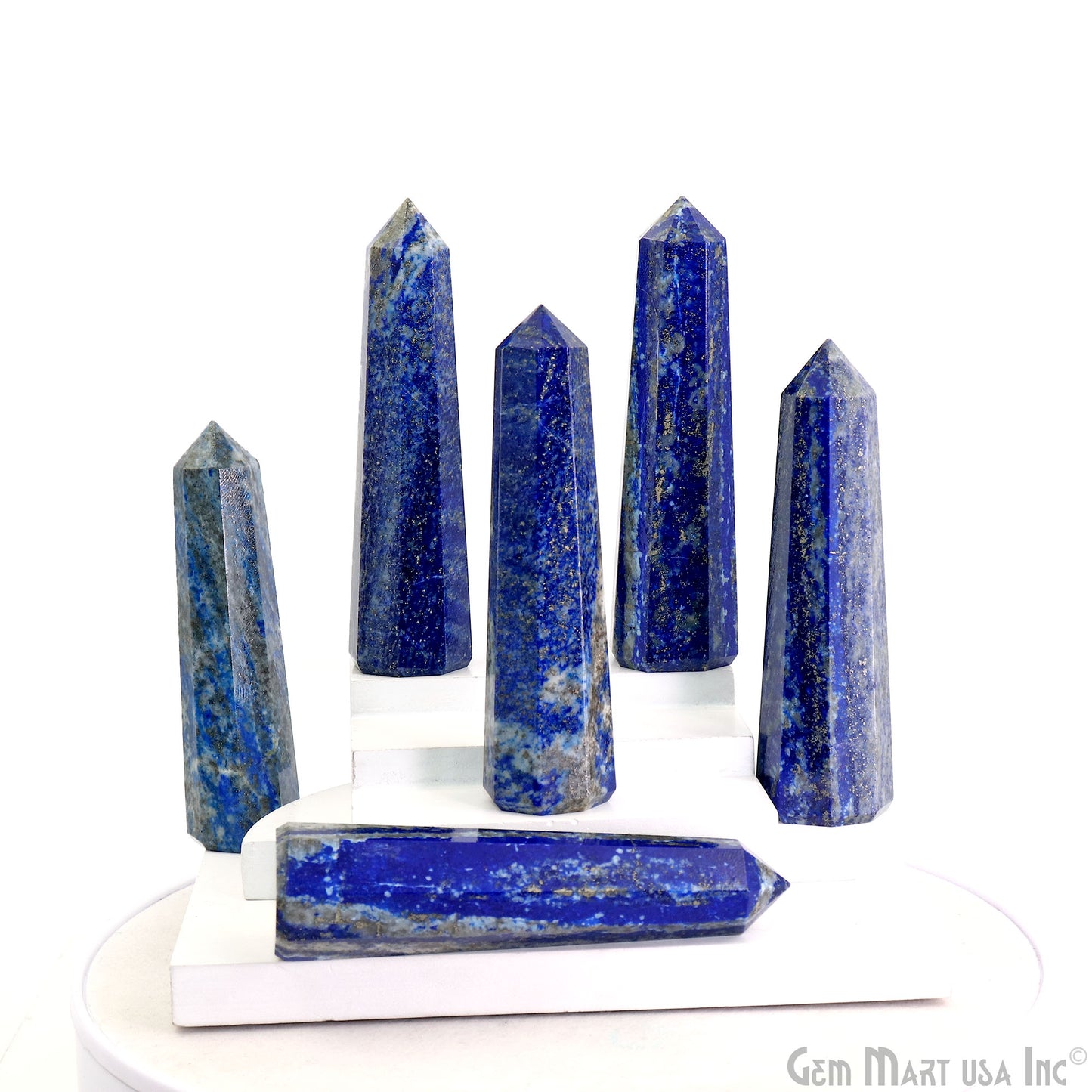 Lapis Gemstone Jumbo Tower Crystal Tower Obelisk Healing Meditation Gemstones 4-5 Inch