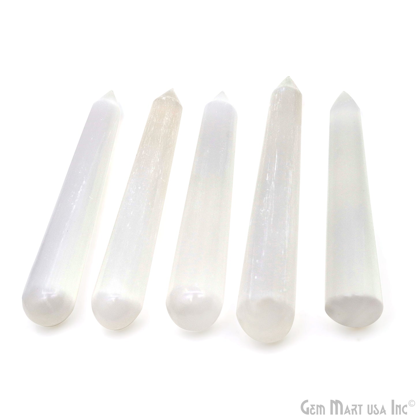 Selenite Point Pencil Tower Healing Meditation Gemstones 5 Inch