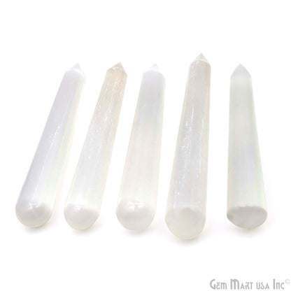 Selenite Point Pencil Tower Healing Meditation Gemstones 5 Inch