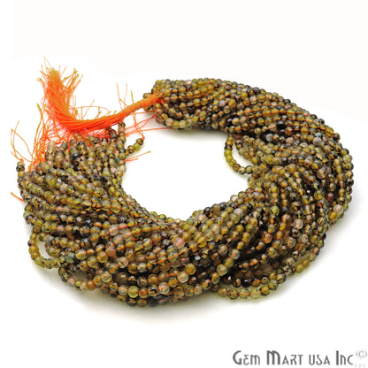 Bio Lemon Jade 4mm Faceted Rondelle Beads Strands 14Inch - GemMartUSA