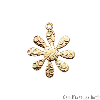 Flower Shape Gold Plated Finding Jewelry Charm - GemMartUSA