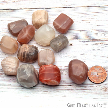 3.53oz Lot Multi Stone Tumbled, Reiki Healing, Beach Stone, Wiccan Stone - GemMartUSA