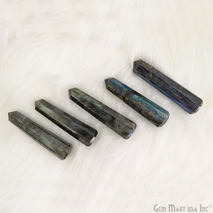 Labradorite Gemstone Jumbo Tower Crystal Tower Obelisk Healing Meditation Gemstones 4-5 Inch