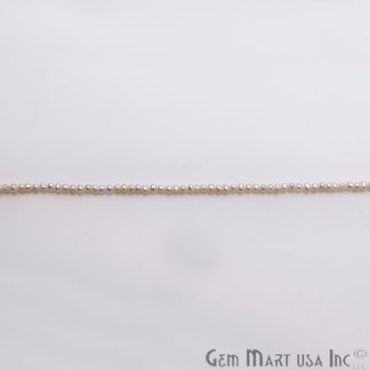 Pearl Round Beads 3-4mm Gemstone Rondelle Beads - GemMartUSA