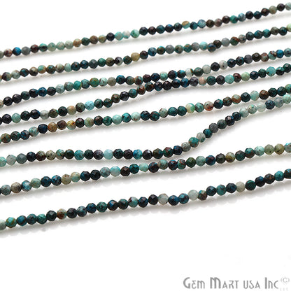 Chrysocolla Faceted Gemstones Rondelle Beads, Jewelry Making Supply Strand Beads - GemMartUSA