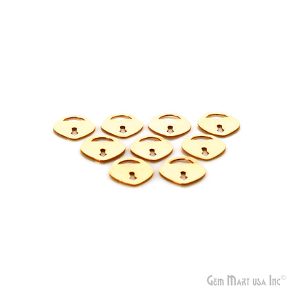 Heart Lock Shape Charm Laser Finding Gold Plated 9.6x11mm Charm For Bracelets & Pendants