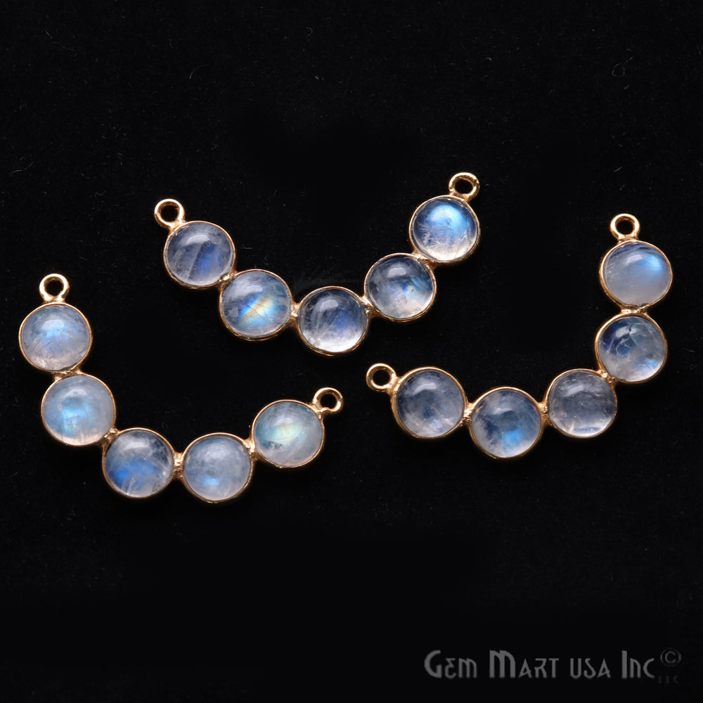 DIY Moonstone 31x7mm Smiley Chandelier Finding Component Pick Plating - GemMartUSA