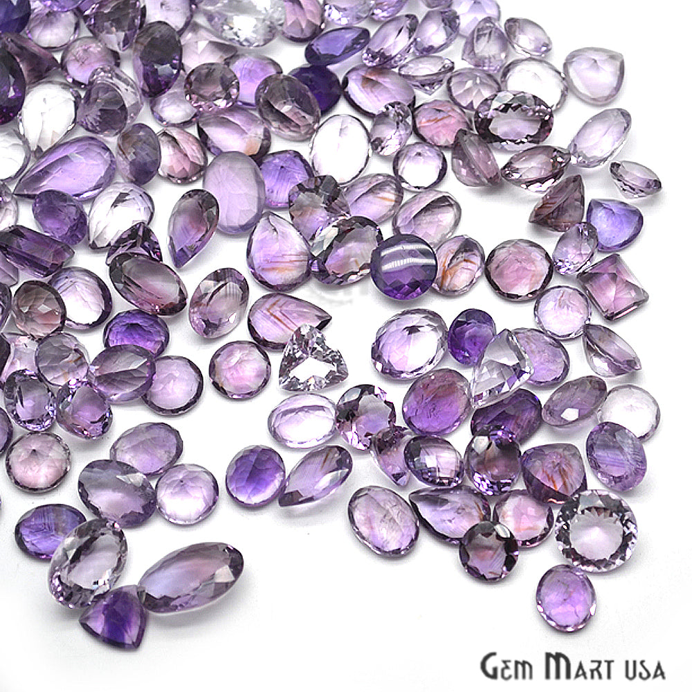 100Cts Big Size Wholesale Amethyst Mix Shape 20-10mm Loose Gemstones - GemMartUSA