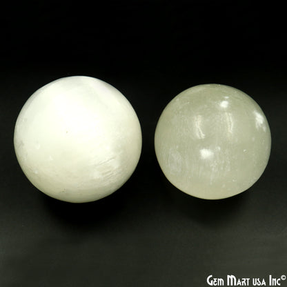 Selenite Gemstone Sphere ball, Reiki Healing Crystal 60-70mm