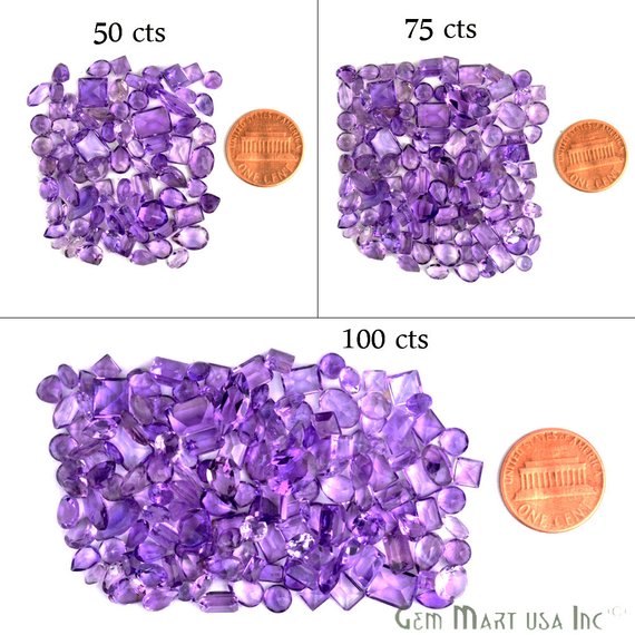 Amethyst Mix Shape Wholesale Loose Gemstones (Pick Your Carat) - GemMartUSA