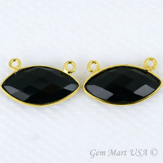Clearance Sale Marquise 10x20mm Cat Bail Gold Plated Gemstone Connector