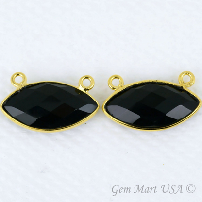 Clearance Sale Marquise 10x20mm Cat Bail Gold Plated Gemstone Connector
