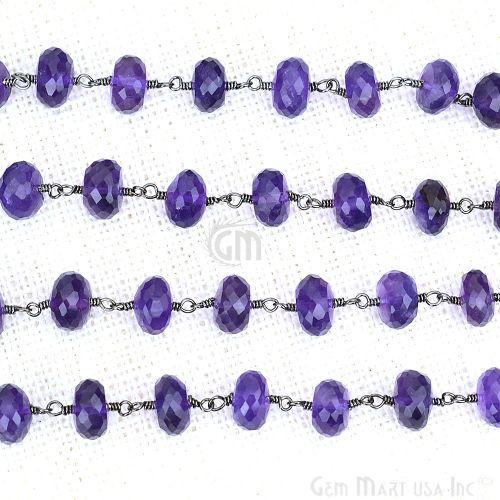 Amethyst Oxidized Wire Wrapped Beads Rosary Chains (762756333615)