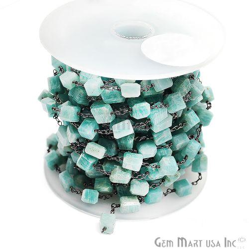 Amazonite Large Beads Oxidized Wire Wrapped Rosary Chain (762818560047)