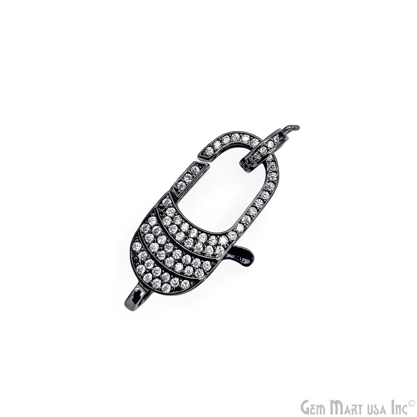 CZ Lobster Clasp CZ Clear Micro Pave Lobster Claw Clasp