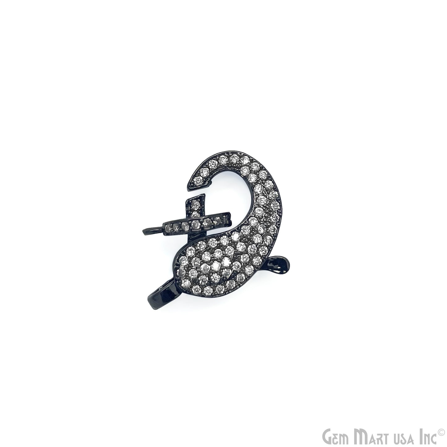 CZ Lobster Clasp 18x12mm CZ Clear Micro Pave Lobster Claw Clasp