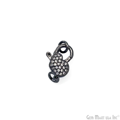 CZ Lobster Clasp 15x10mm CZ Clear Micro Pave Lobster Claw Clasp