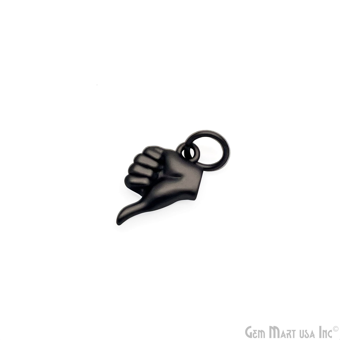 Matte Finished Surface Cute Hand Thumb Dislike Charm Pendant Metal Charms