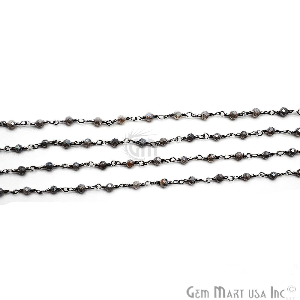 Mystique Labradorite Oxidized Wire Wrapped Beads Rosary Chain (762981777455)