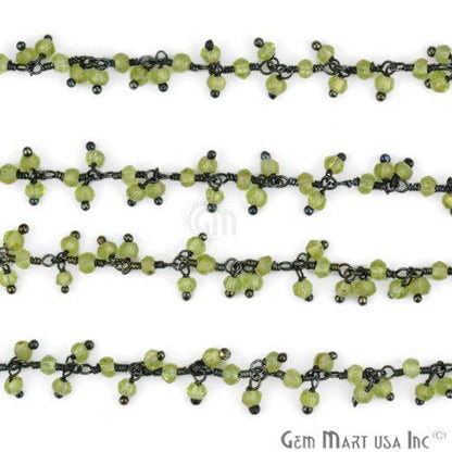 Peridot Faceted Beads Oxidized Wire Wrapped Cluster Dangle Rosary Chains (764156084271)