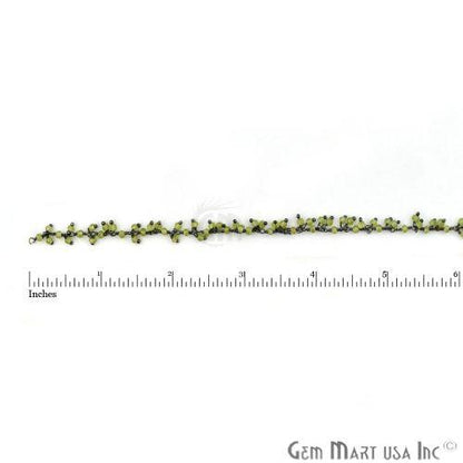 Peridot Faceted Beads Oxidized Wire Wrapped Cluster Dangle Rosary Chains (764156084271)