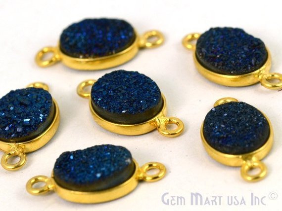 druzy connector beads, druzy connector