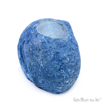 Blue Agate Votive Candle Holder, Cluster Tealight Holder