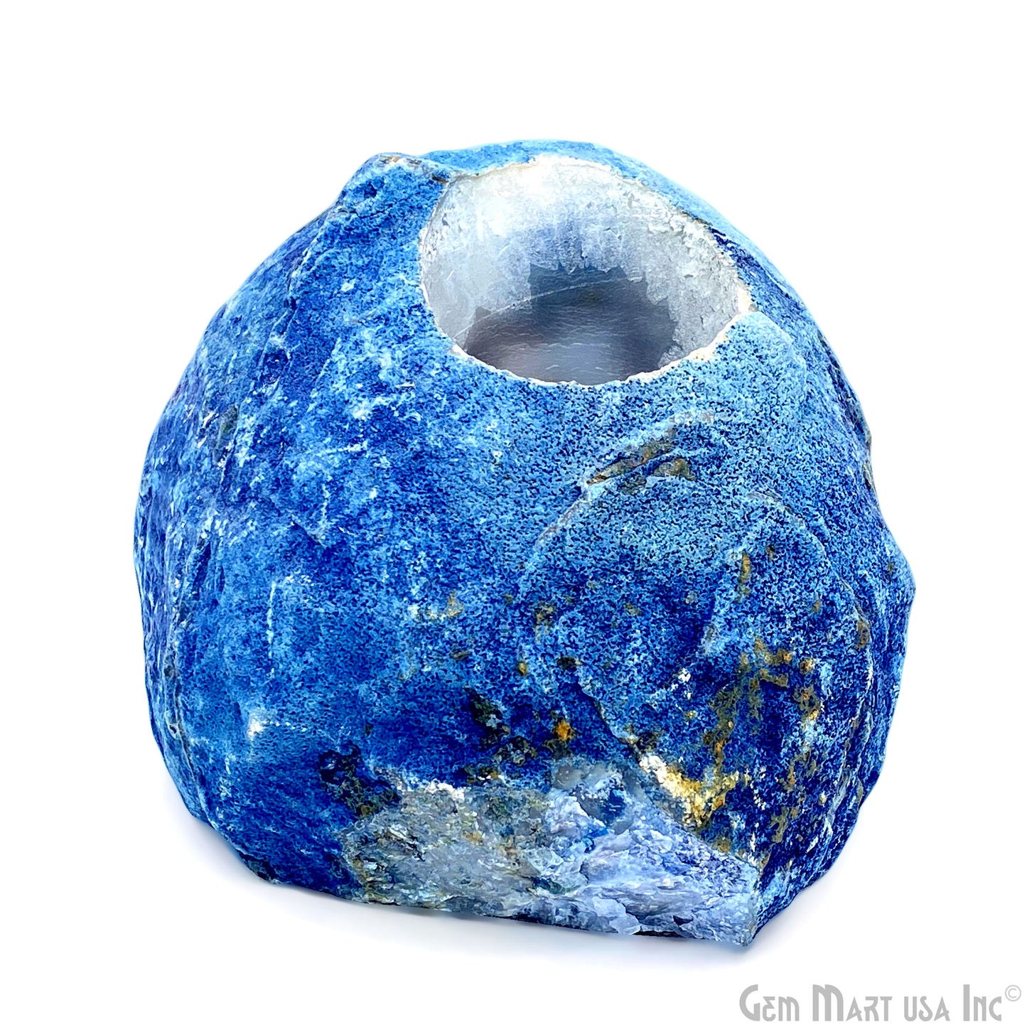 Blue Agate Votive Candle Holder, Cluster Tealight Holder