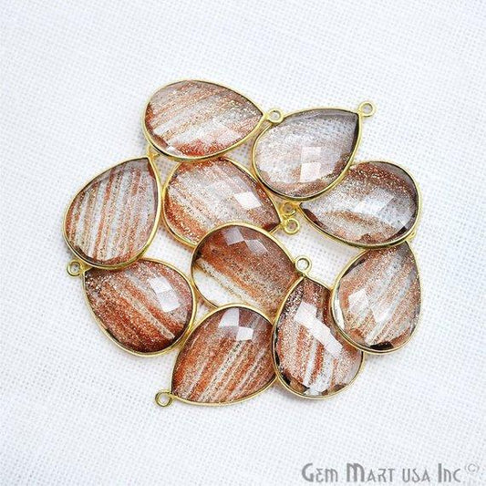 gemstone connector beads, gemstone connector pendant