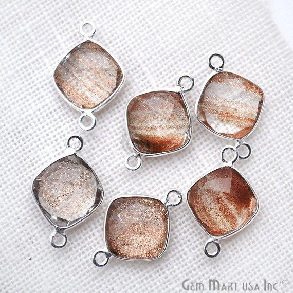 gemstone connector beads, gemstone connector pendant