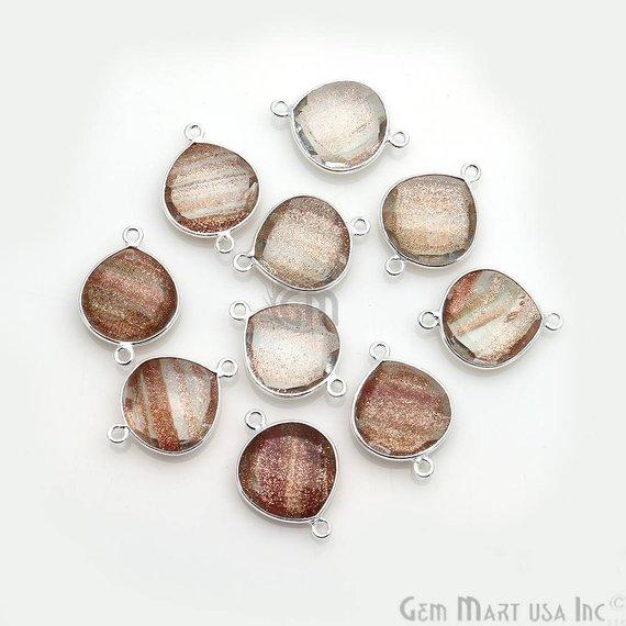 gemstone connector beads, gemstone connector pendant