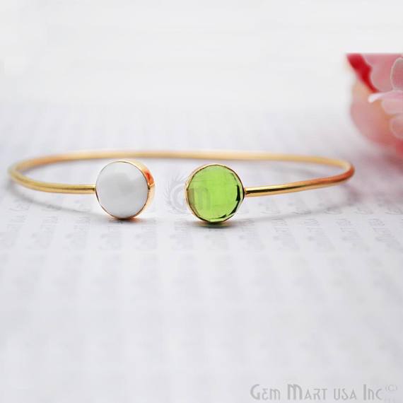 White Agate & Hydro Peridot