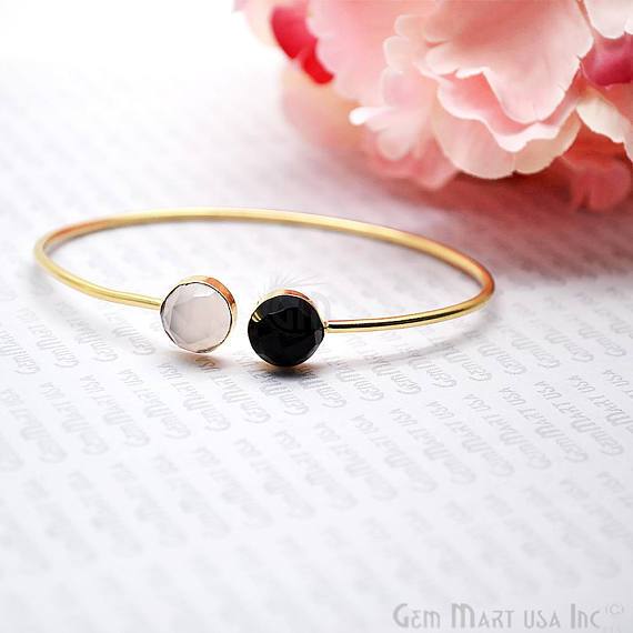 White Chalcedony & Black Onyx