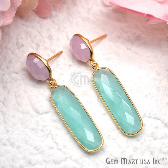 Aqua Chalcedony & Rose Chalcedony