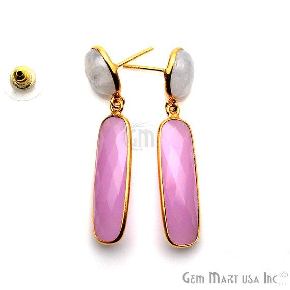 Rose Chalcedony & Rainbow Moonstone